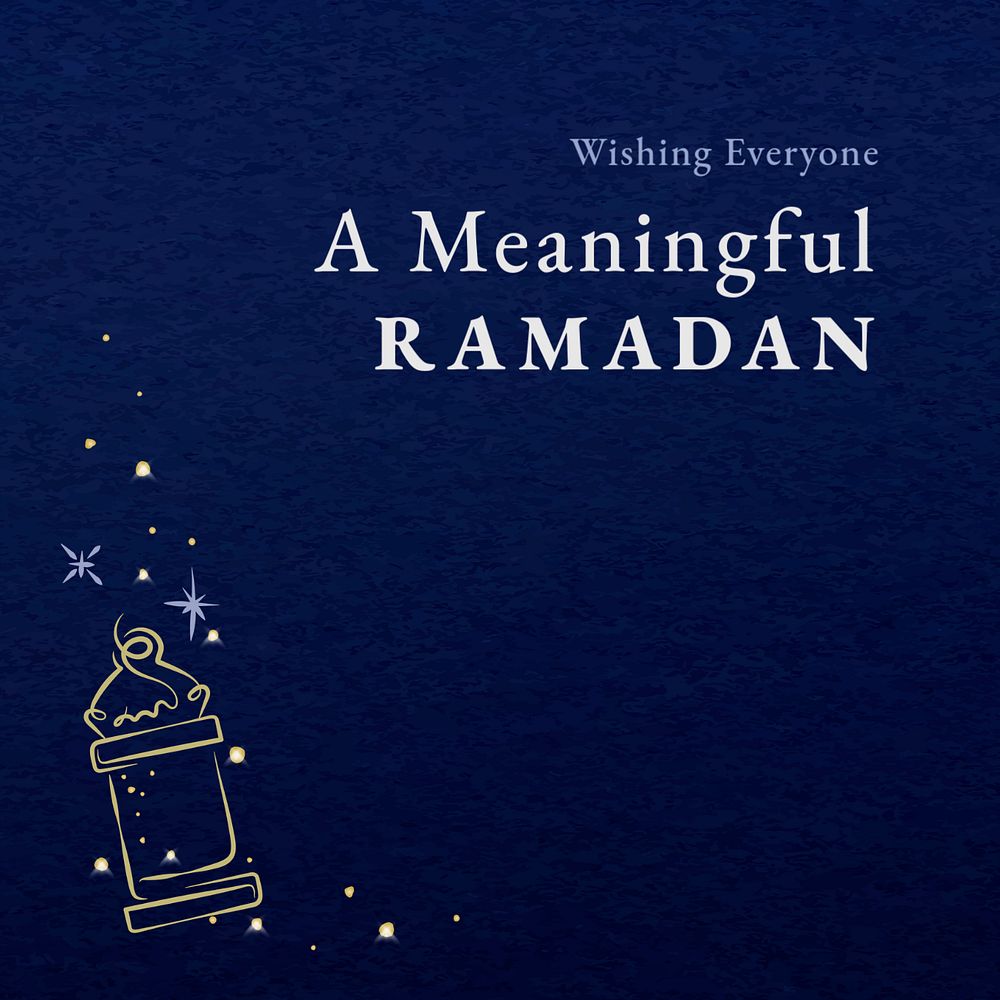 Ramadan Facebook post template, editable Islamic design for social media