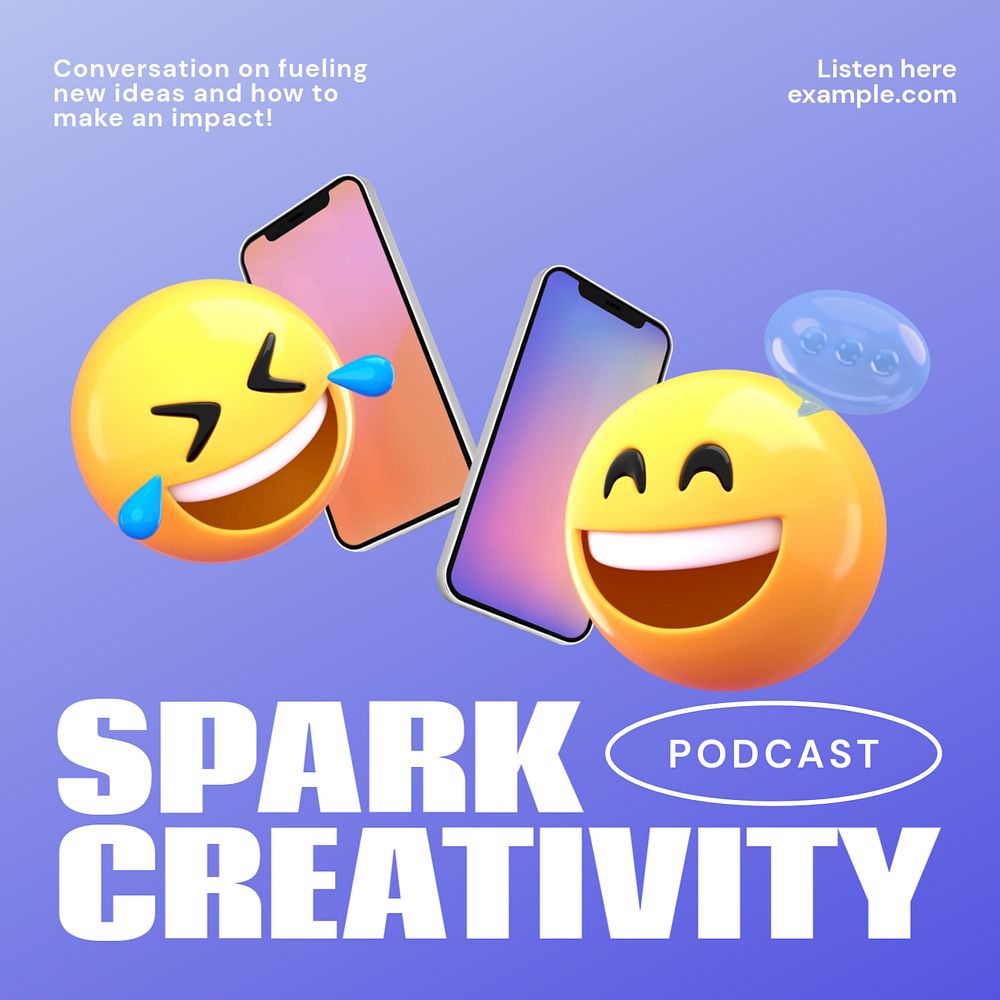 Spark creativity Instagram post template, editable design