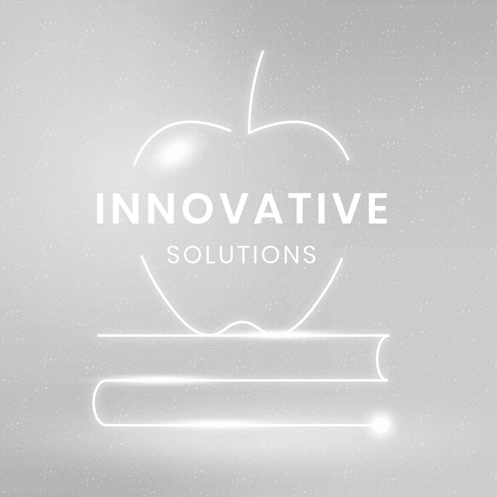 Innovative solutions logo template, editable education technology design