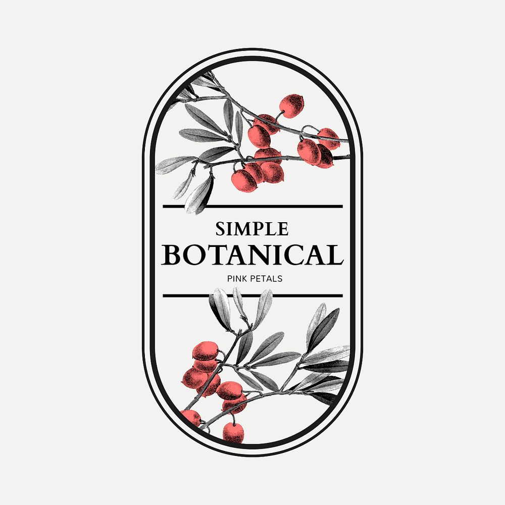 Botanical branding business logo template, editable design