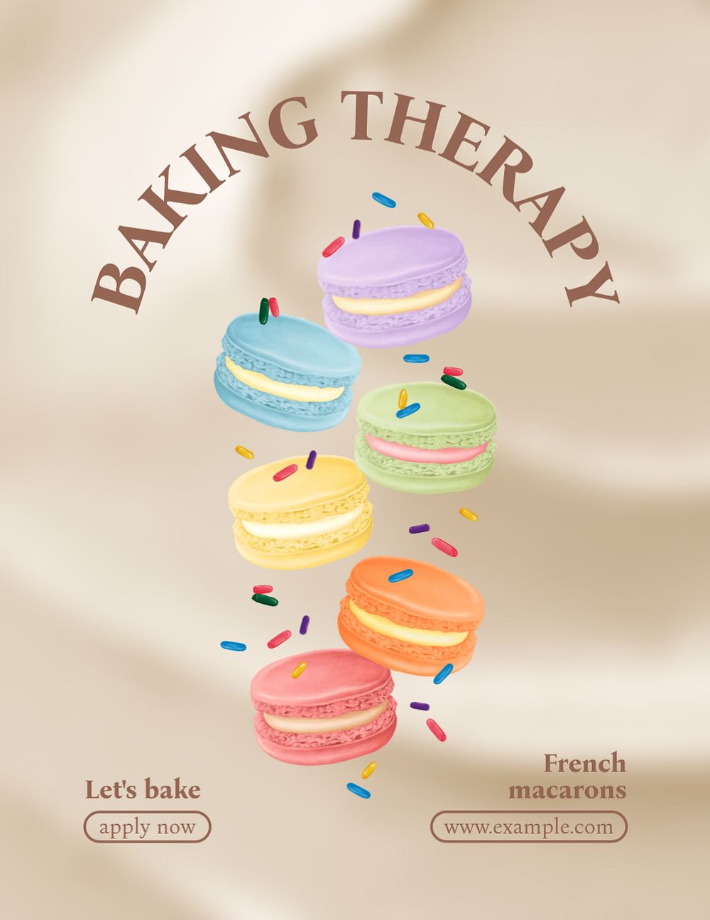 Baking therapy poster template, editable design