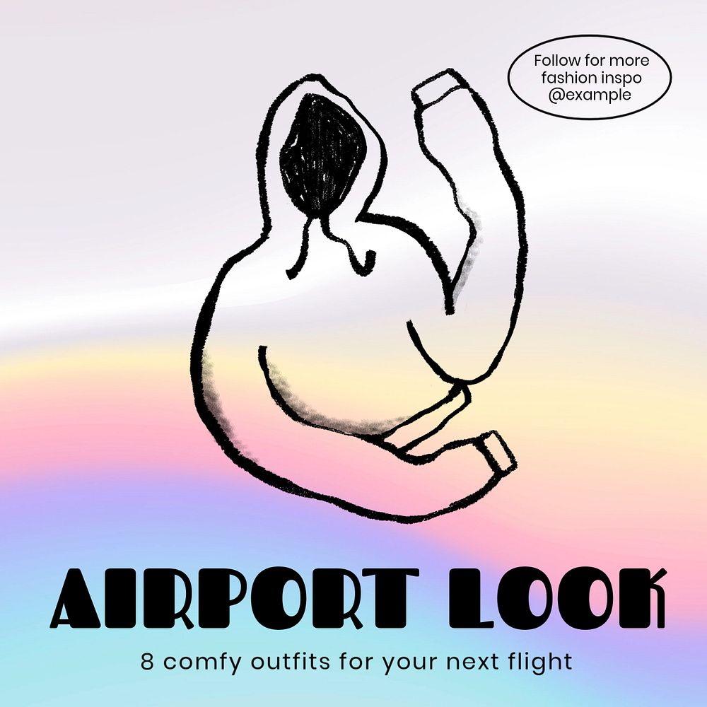 Airport fashion Instagram post template