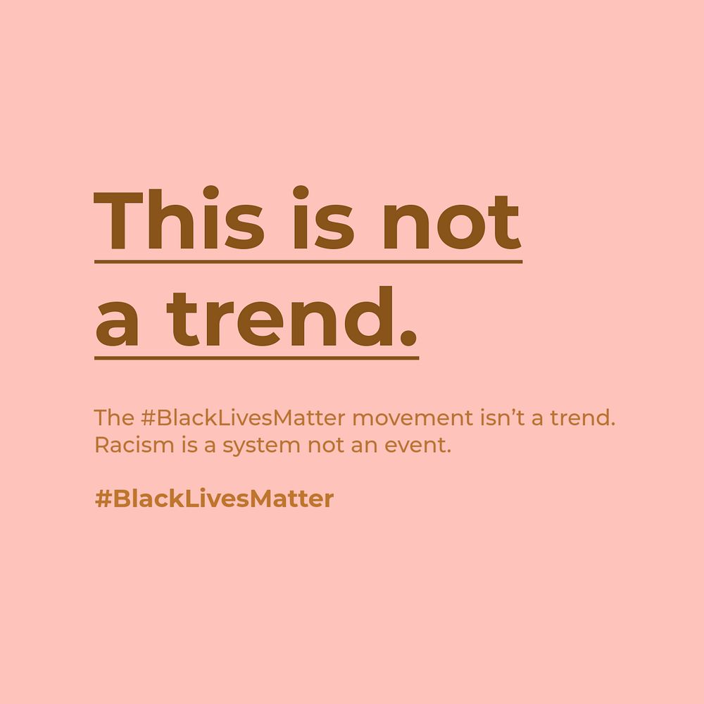 Black lives matter Instagram post template, editable design