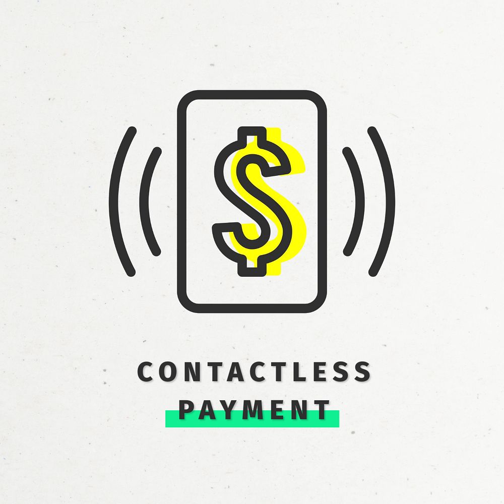 Contactless payment Instagram post template, editable design