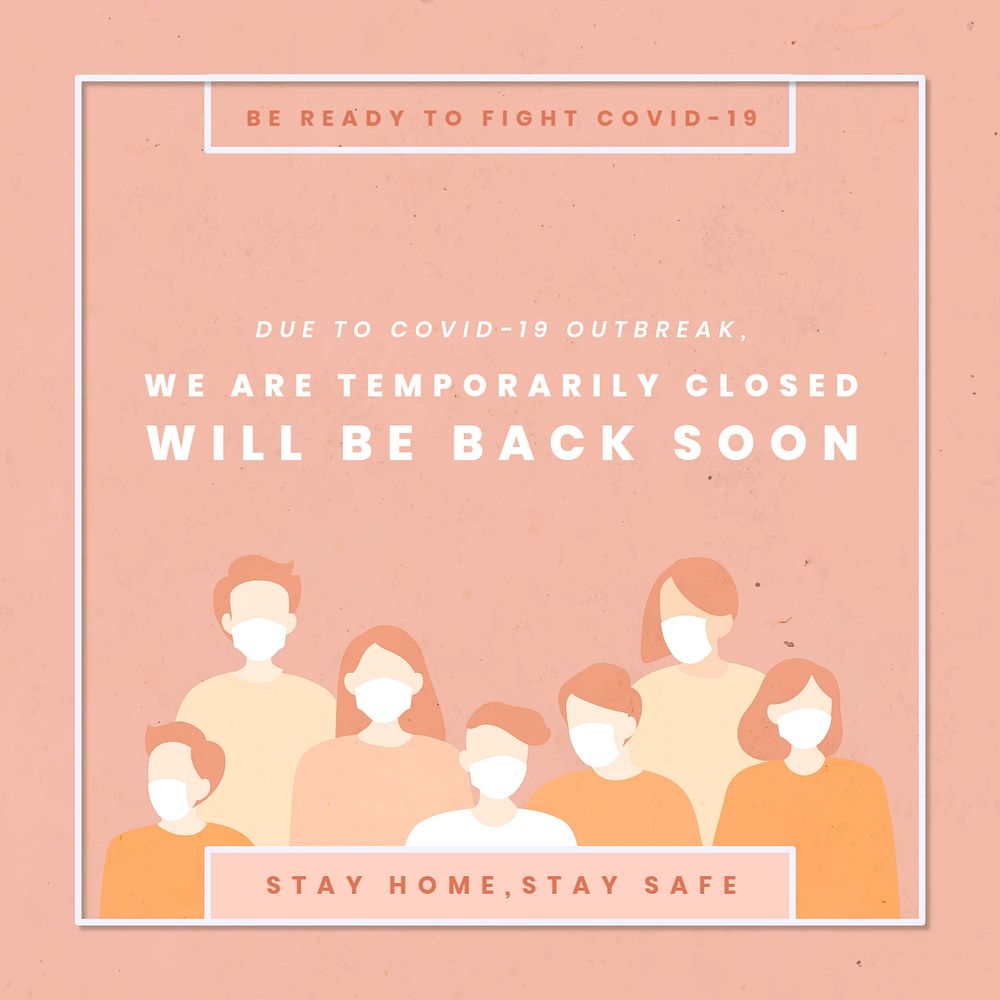 We're closed Instagram post template, editable design