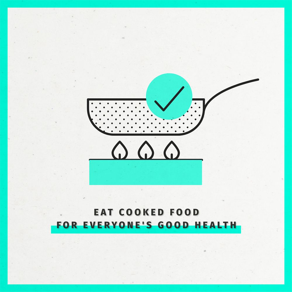 Eat healthy Instagram post template, editable design