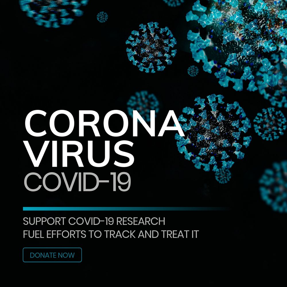 Coronavirus Covid-19 Instagram post template, editable design