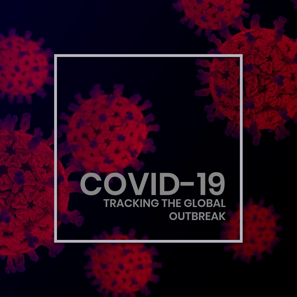 Covid-19 pandemic Instagram post template, editable design