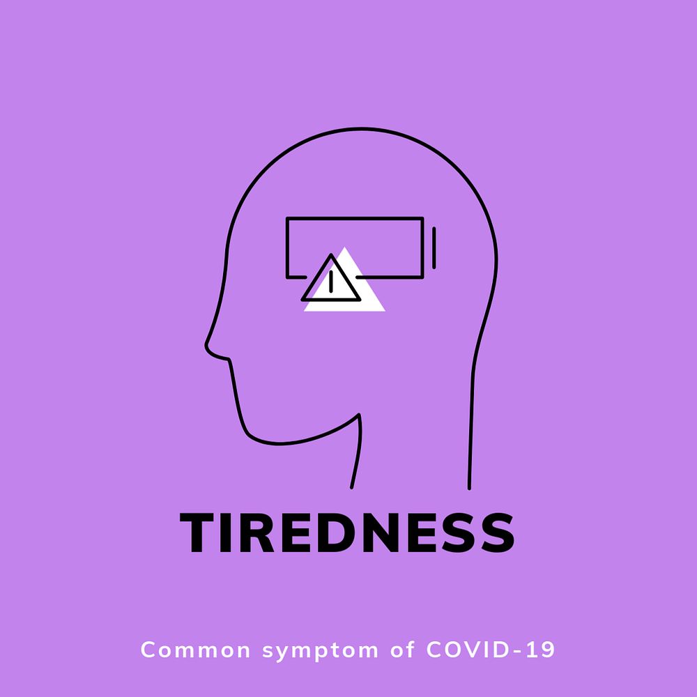 Covid-19 symptom Instagram post template, editable design