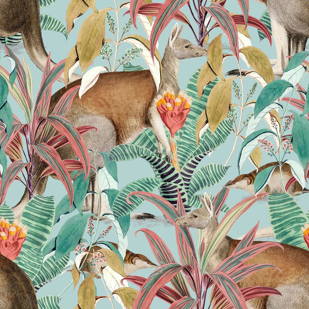 Exotic jungle pattern background, editable design