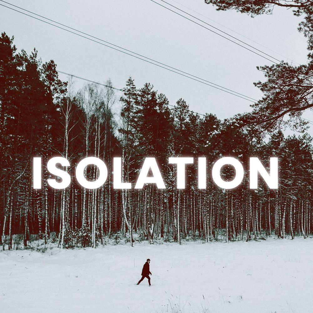 Covid-19 isolation Instagram post template, editable design