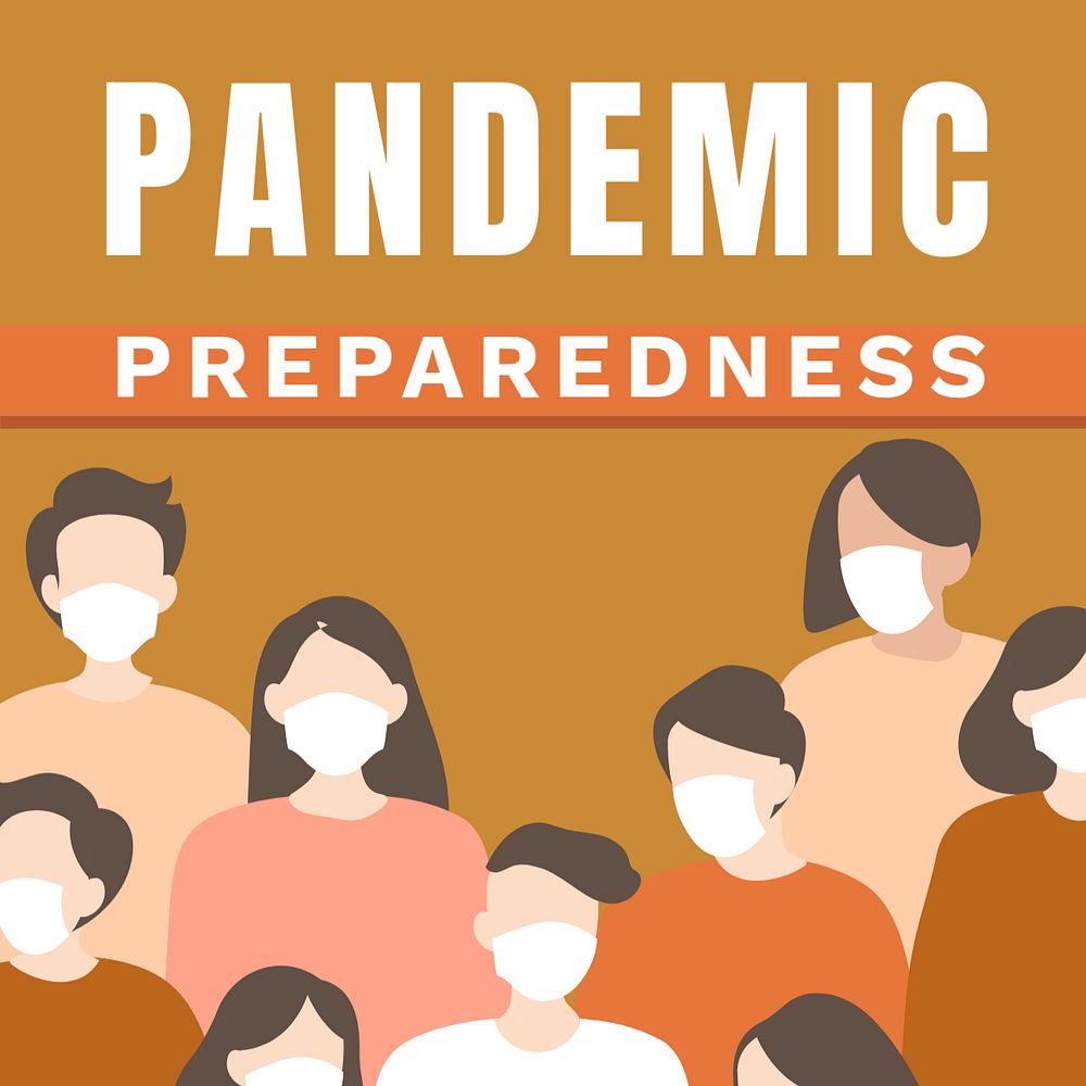 Pandemic preparedness Instagram post template, editable design