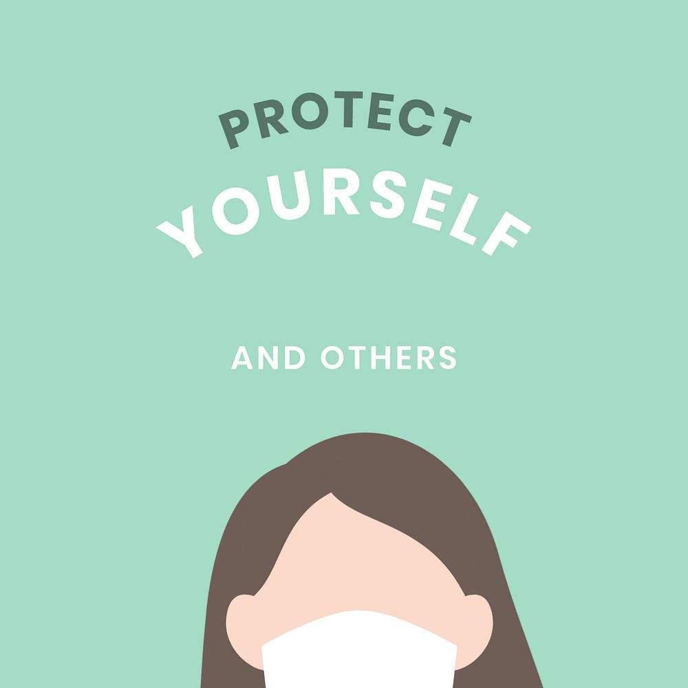 Protect yourself Instagram post template, editable design