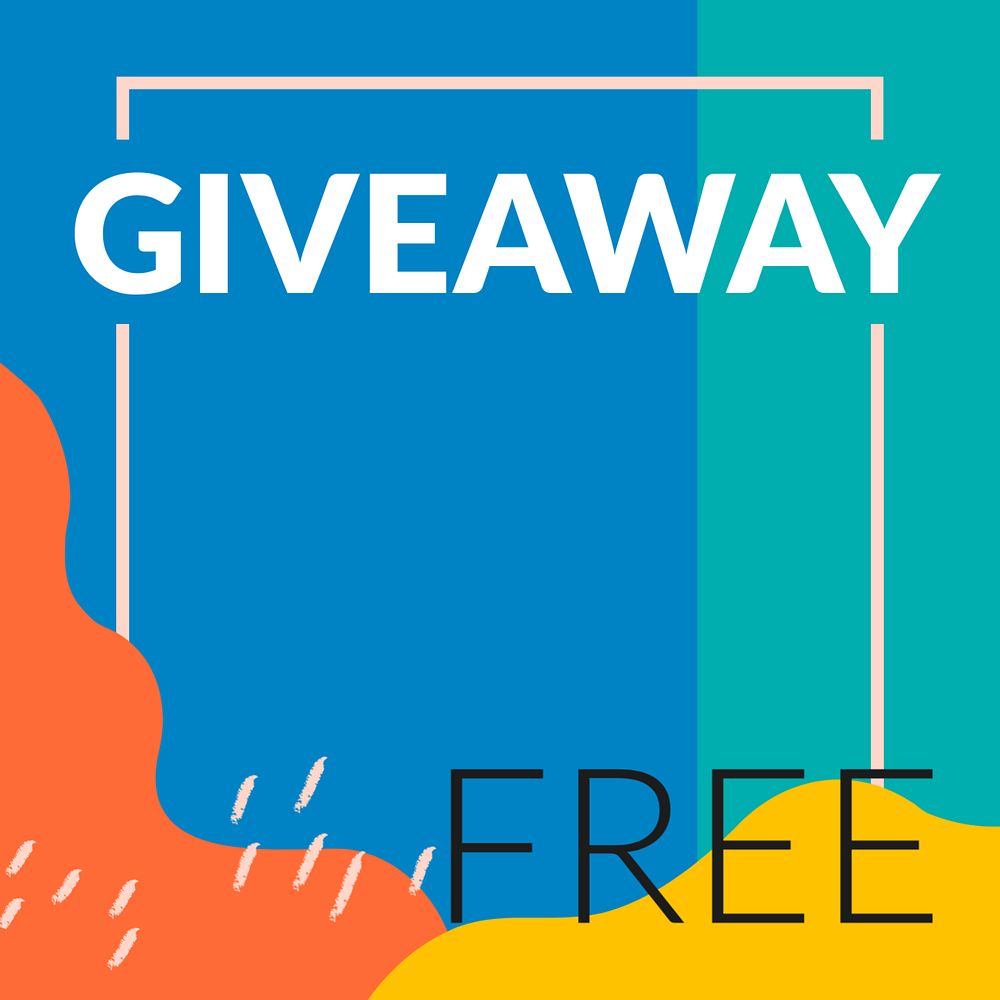 Giveaway Facebook ad template, editable design