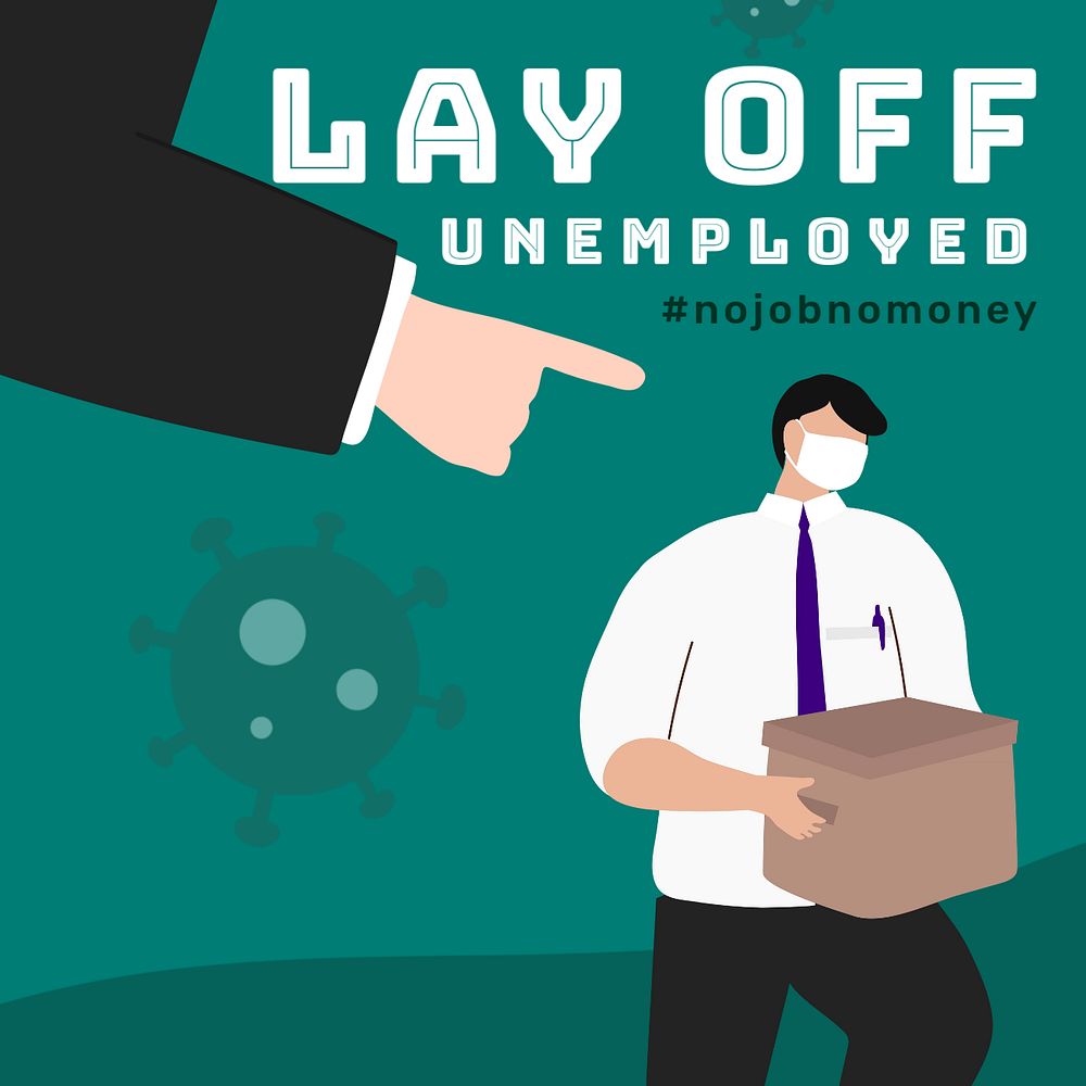 Layoffs Instagram post template, editable design