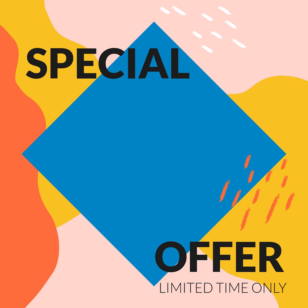 Special offer Facebook ad template, editable design