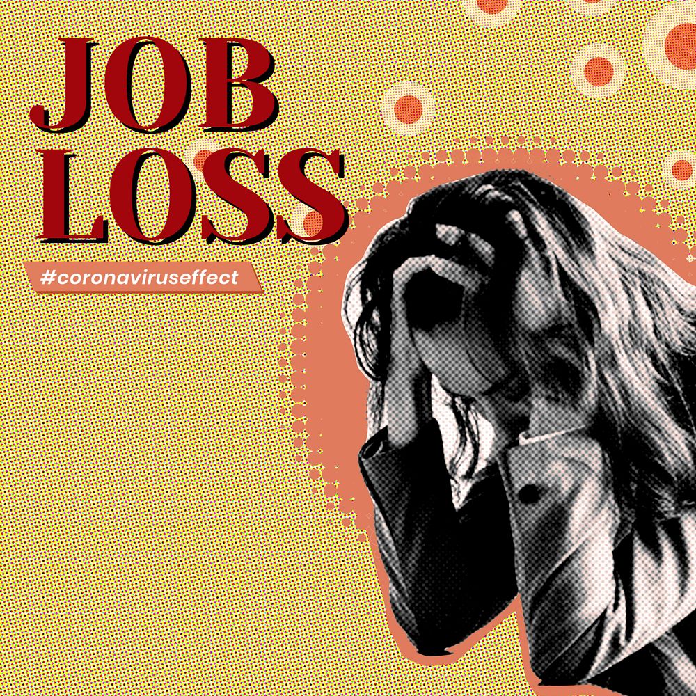 Jobless Instagram post template, editable design