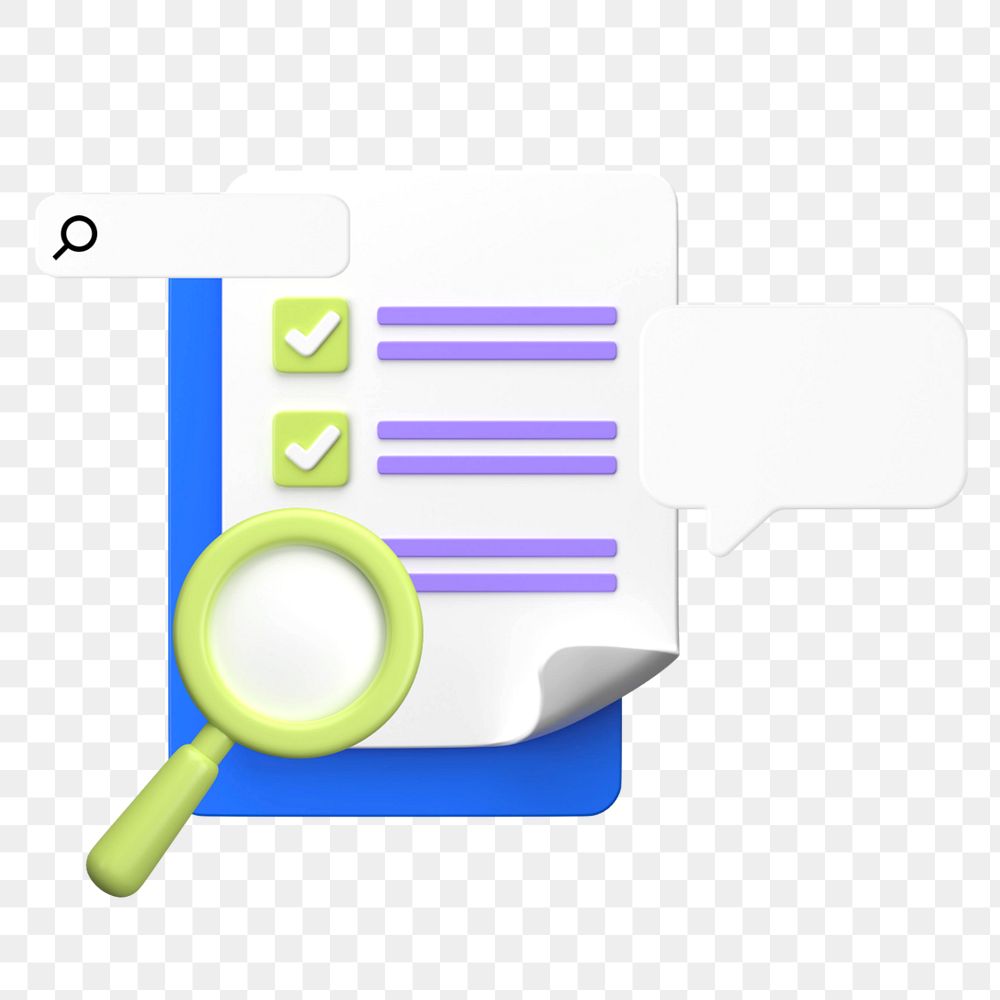 Admin task checklist 3D sticker, editable graphic remix element