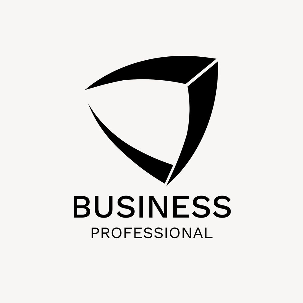 Black professional business logo template, editable design