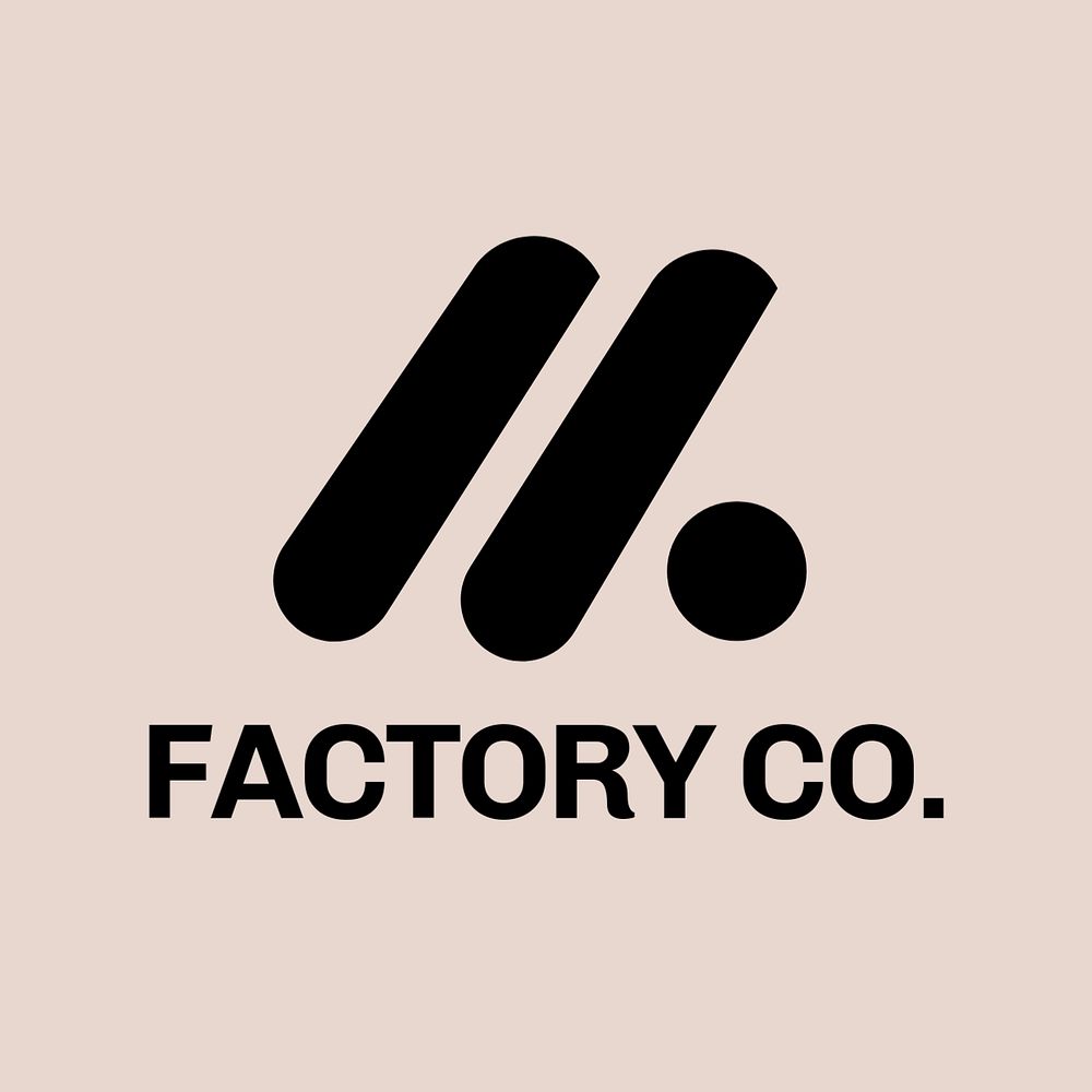 Factory business logo template, editable design