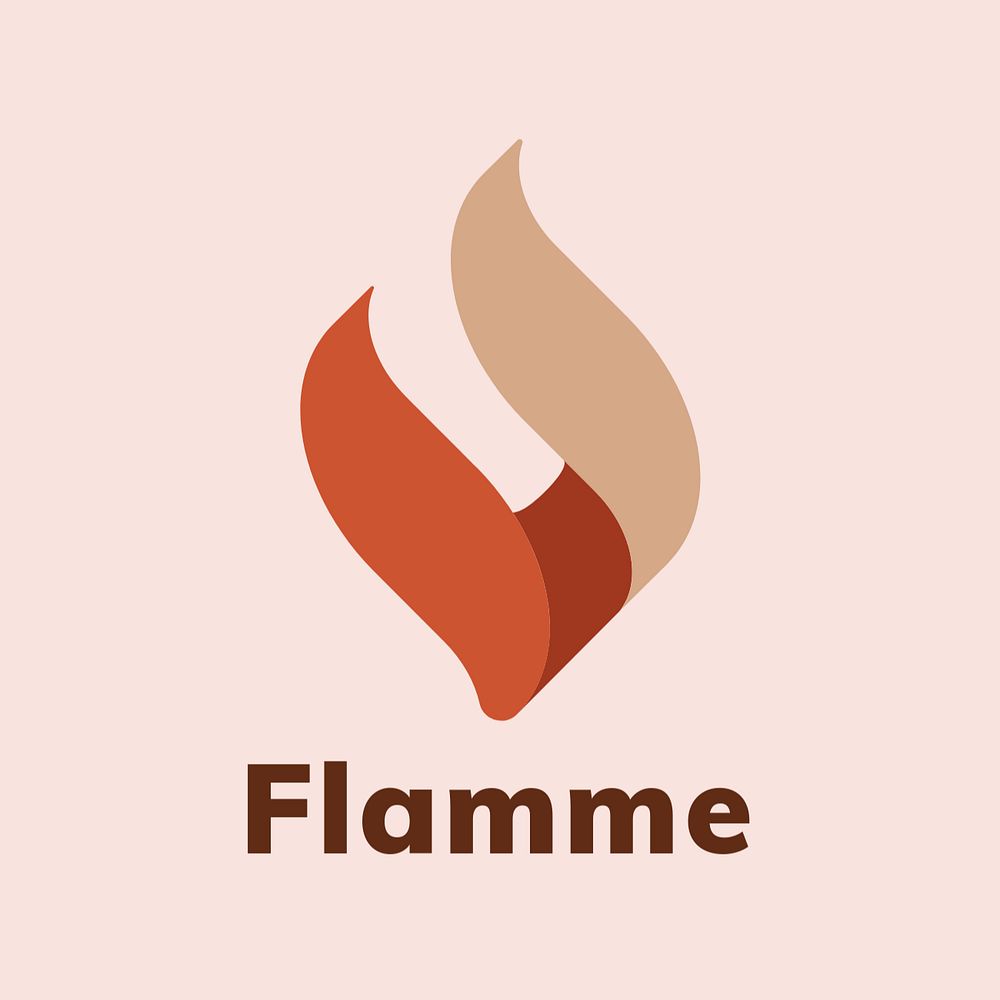 Abstract flame business logo template, editable design