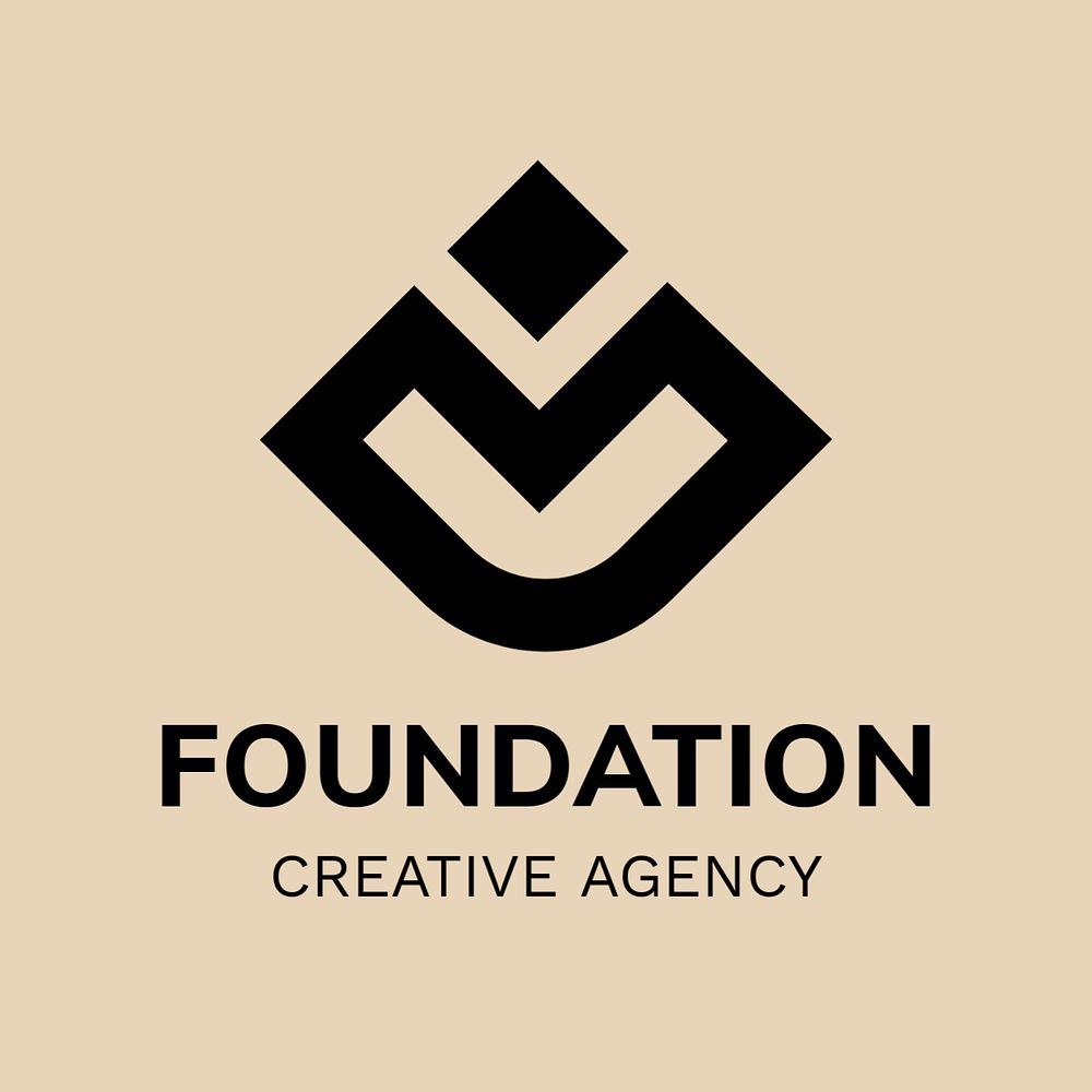 Creative agency business logo template, editable design