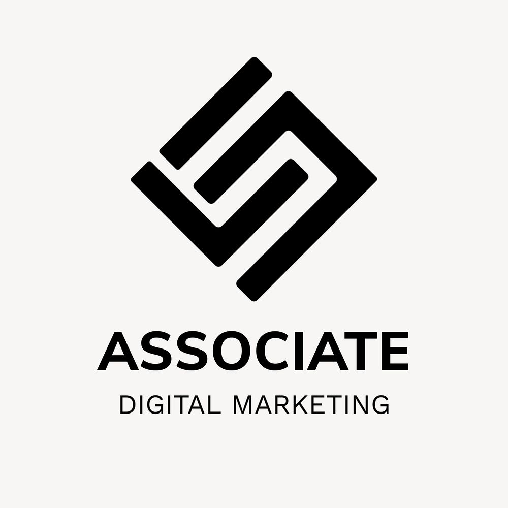 Digital marketing business logo template, editable design