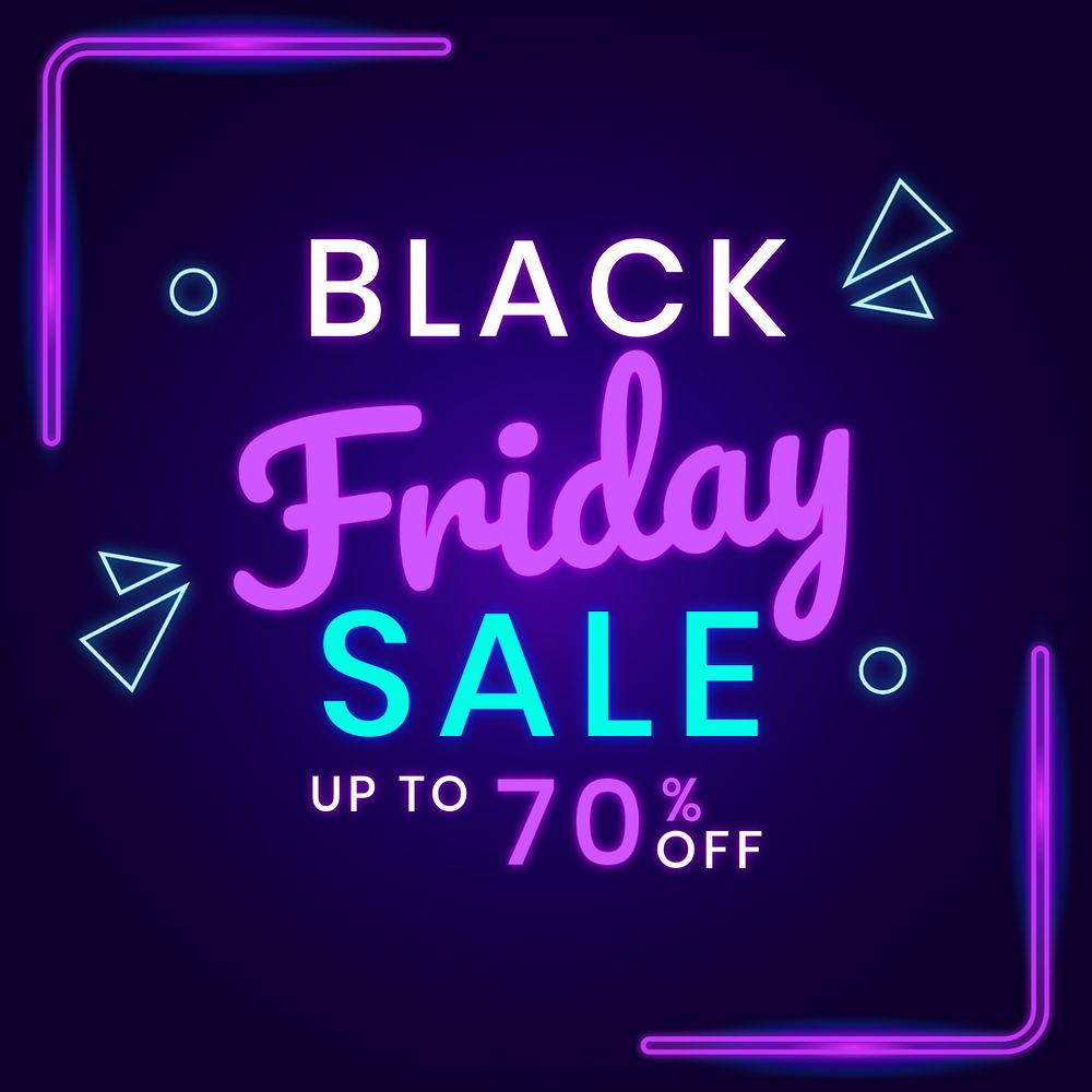 Black Friday sale Facebook ad template, editable design