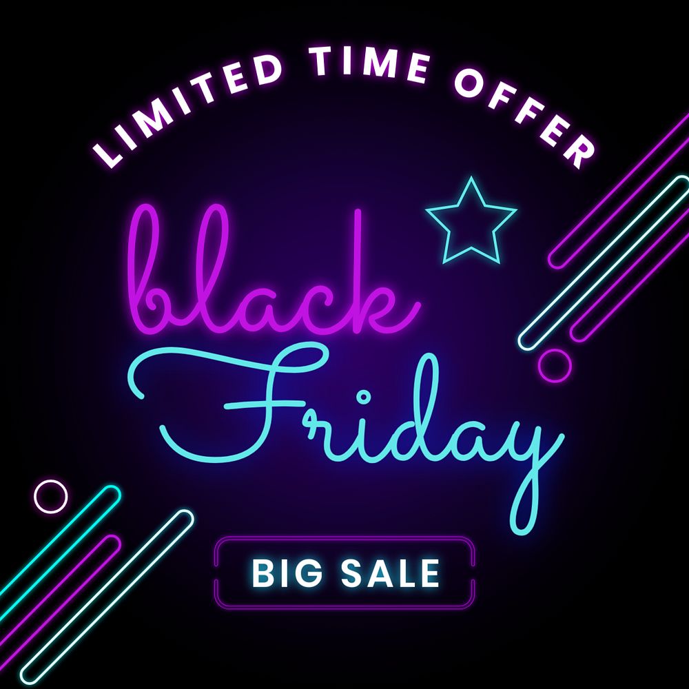 Black Friday sale Facebook ad template, editable design