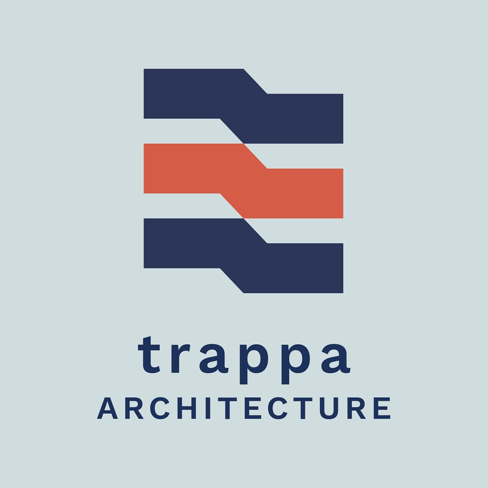 Architecture business logo template, editable design