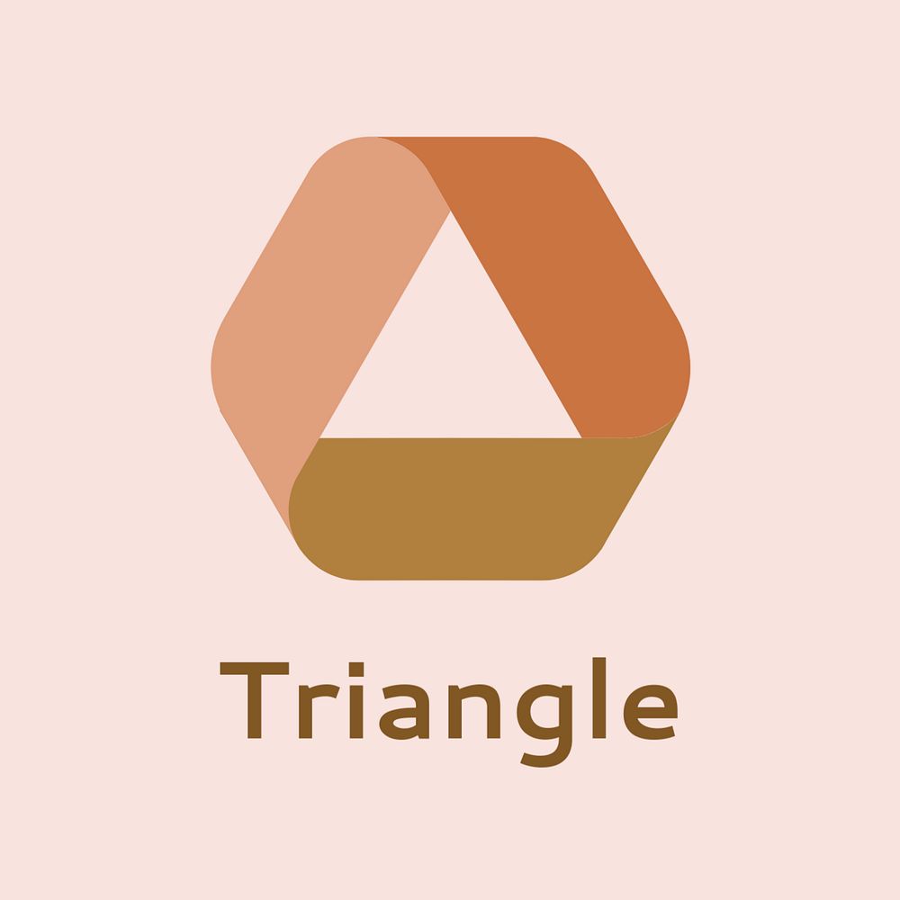 Abstract triangle business logo template, editable design