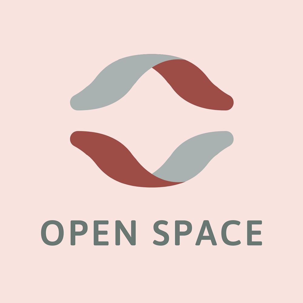 Open space business logo template, editable design