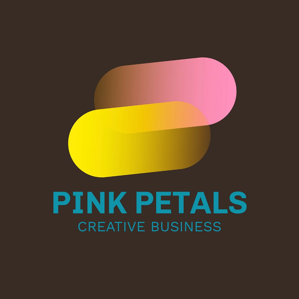 Pastel gradient business logo template, editable design