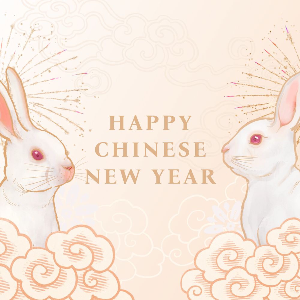 Chinese New Year Instagram post template, editable design