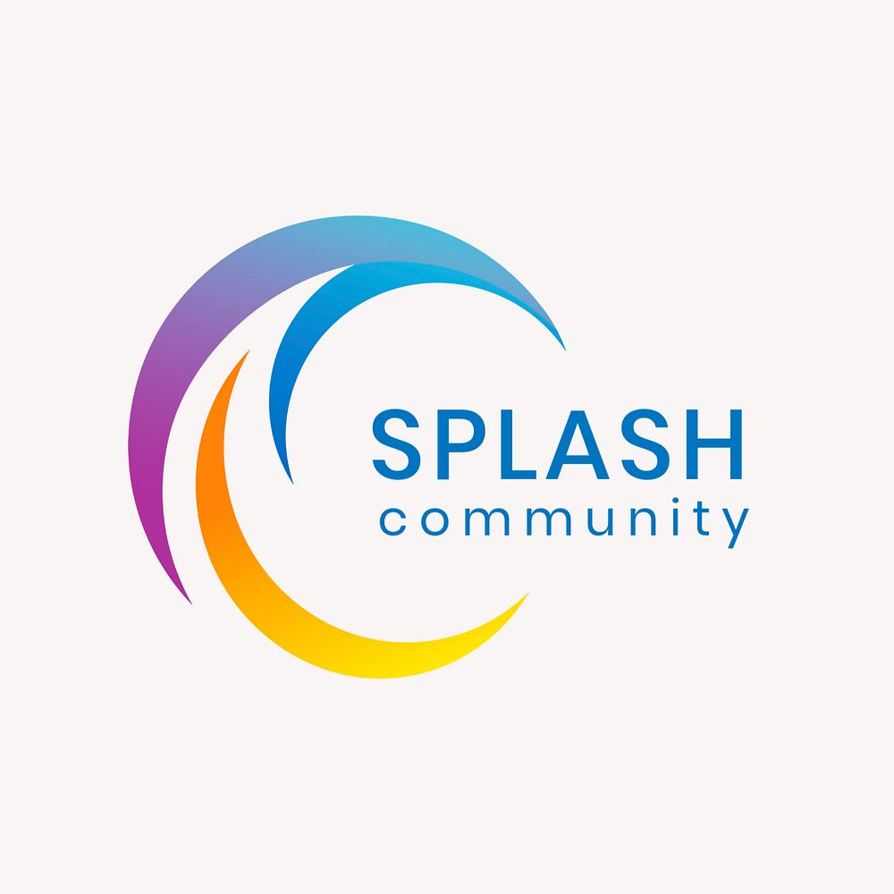 Water splash business logo template, editable design