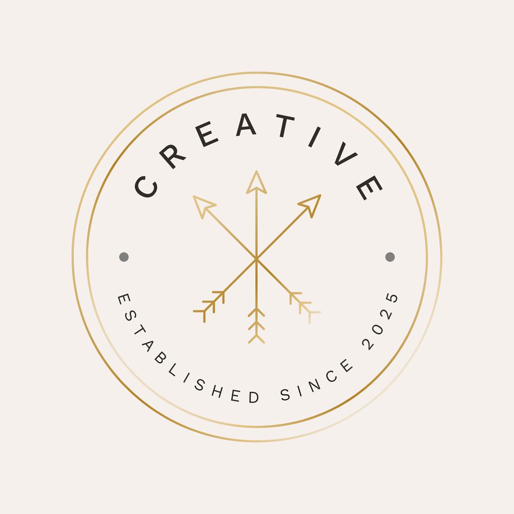 Creative business logo template, editable minimal cross arrow design