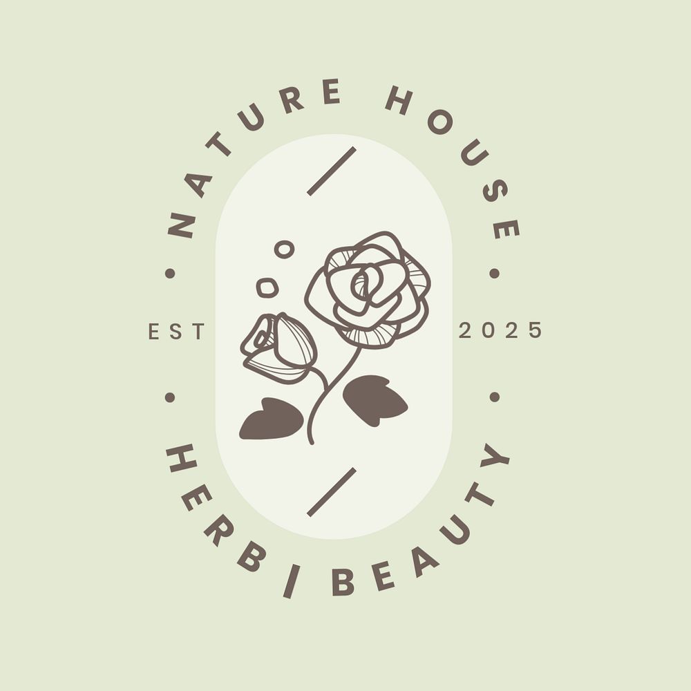 Editable rose business logo template, flower design for beauty brands