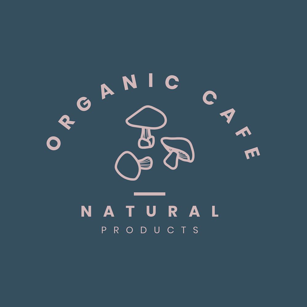 Editable organic cafe logo template, professional design for organic branding