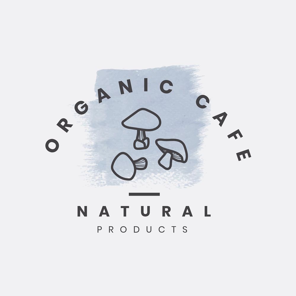 Organic cafe business logo template, editable professional design for organic branding