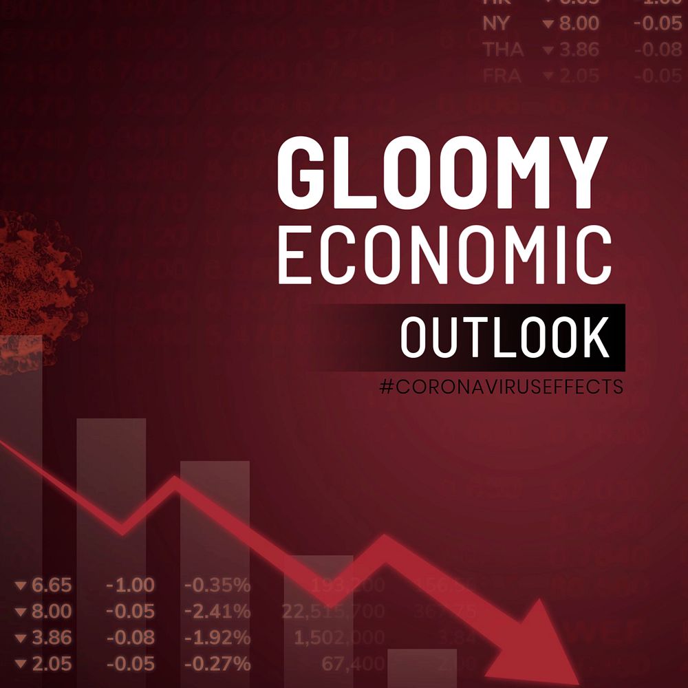 Economic outlook Instagram post template, editable design