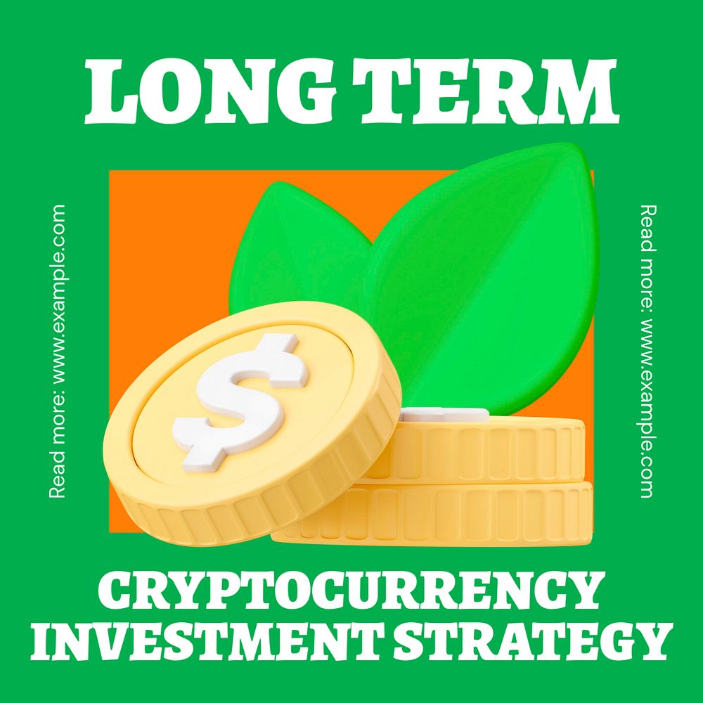 Crypto investment strategy Instagram ad template, editable social media post design