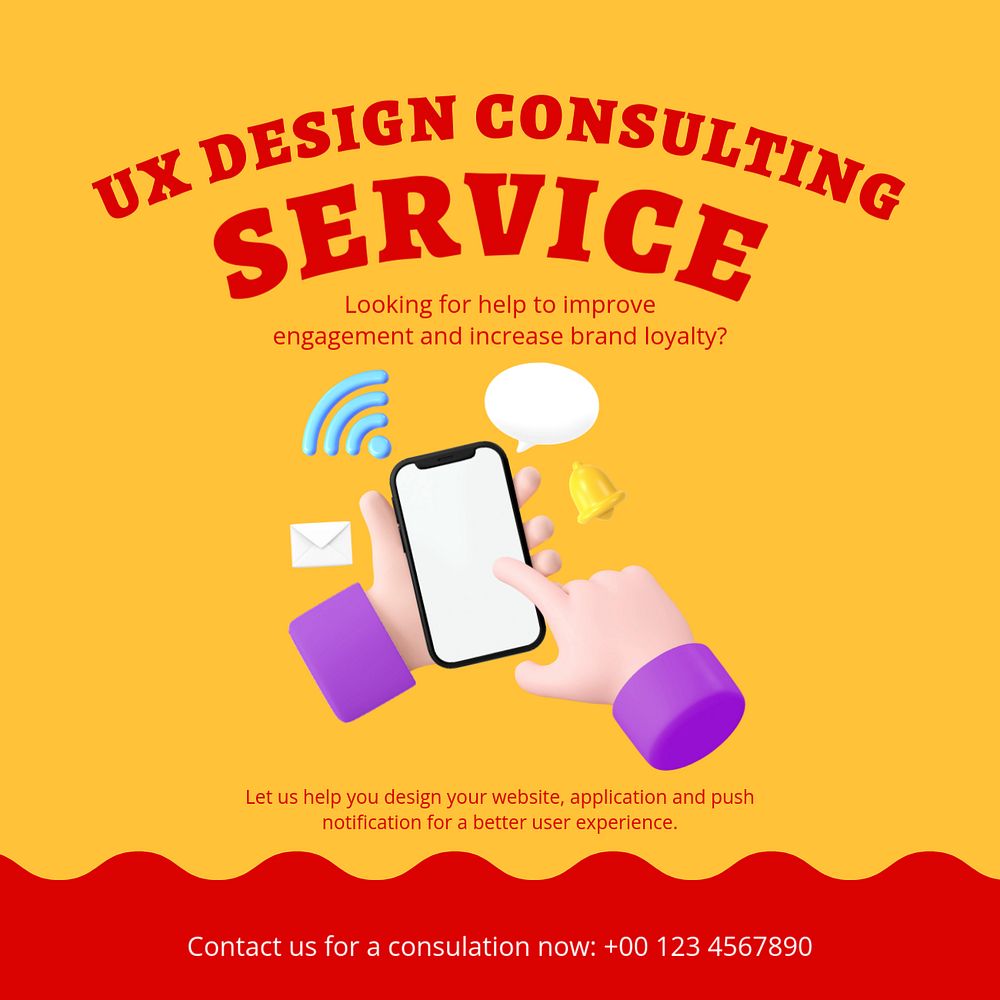 Consulting service Instagram ad template, editable social media post design