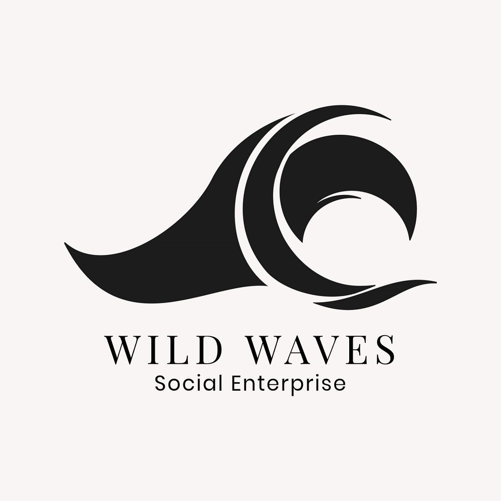 Modern sea logo template, editable business design 