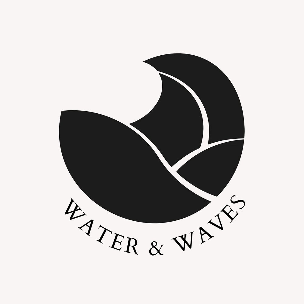 Environment business logo template,  editable wave design 