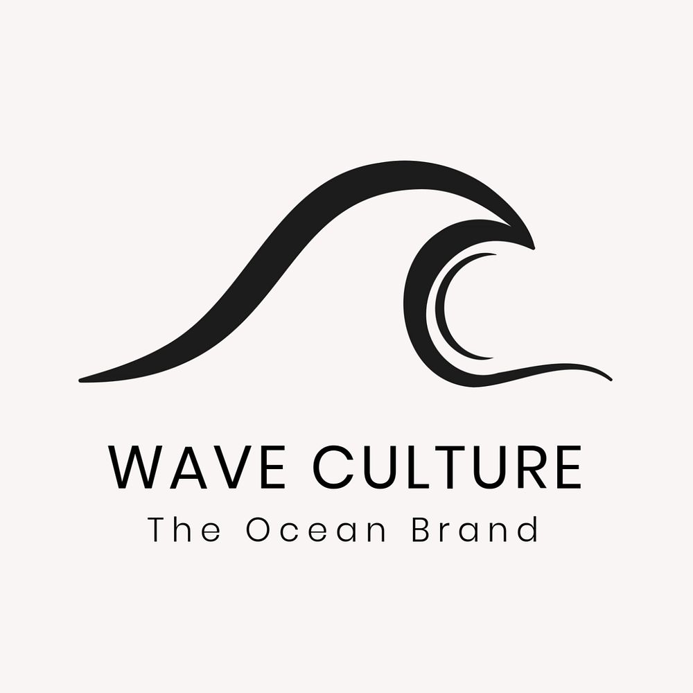 Environment business logo template, black modern water design 