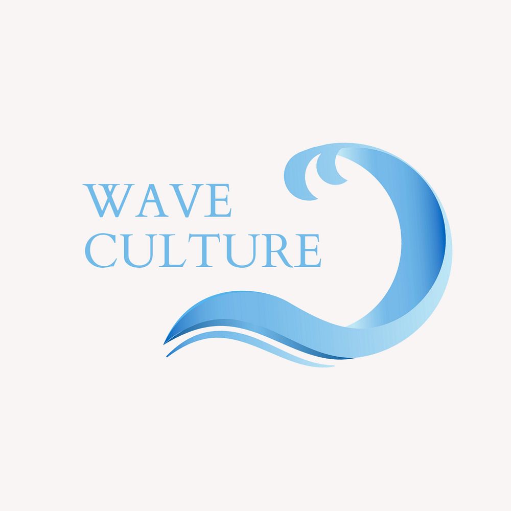 Environment business logo template, editable wave design 