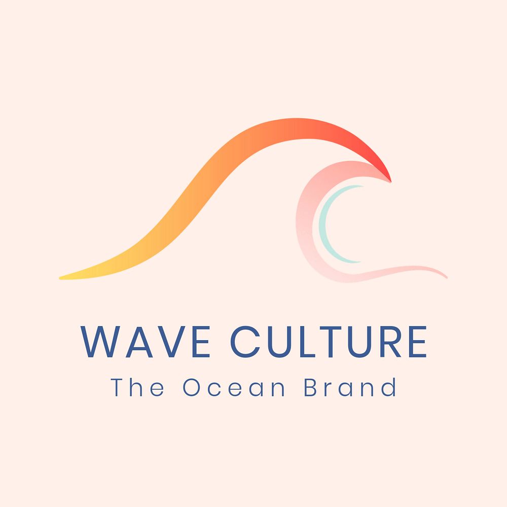 Environment business logo template, pastel modern water design 