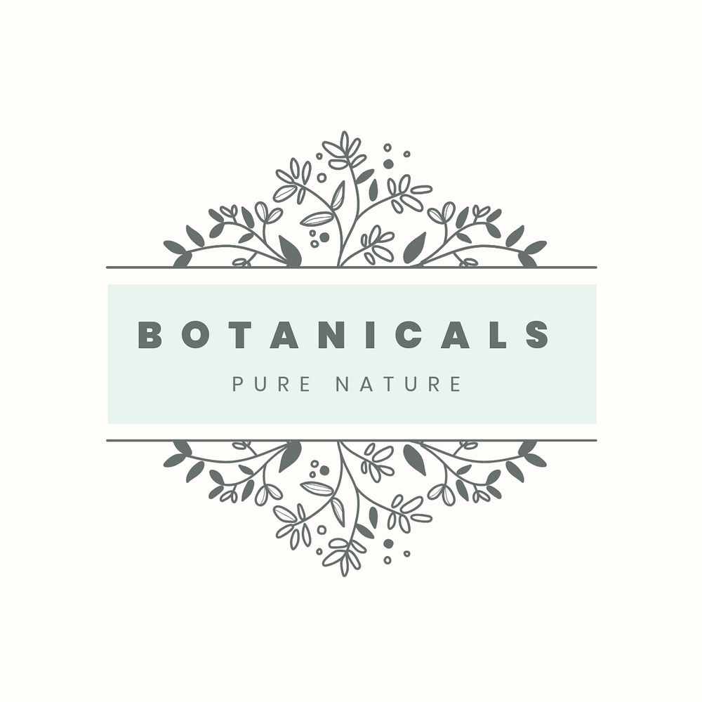 Flower business logo template, aesthetic botanical editable design