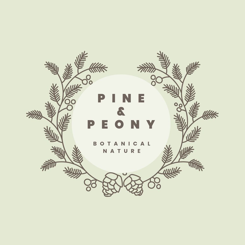 Laurel logo editable template, professional design for florist business