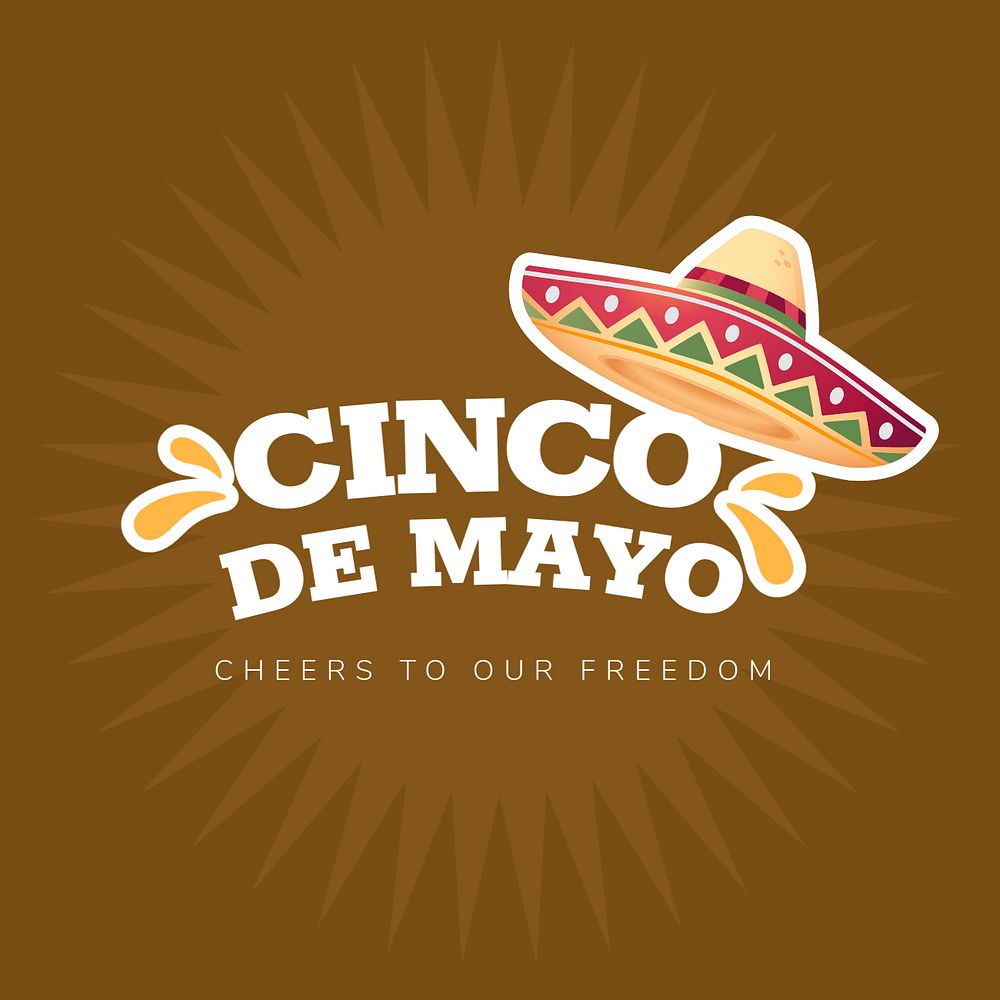 Cinco de mayo logo template, Mexican design